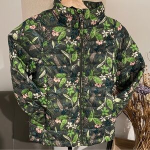 Amazon Essentials Girls Green Floral Jacket